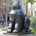 Park large abstract famous sculpture brass bronze fernando botero jeff cat statue